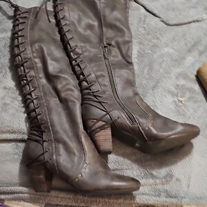 Report Dark Brown Lace-Up Boots